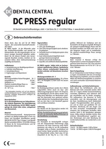 DC PRESS regular DC PRESS r - Dental Central