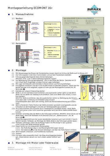 Montageanleitung ECOMONT 16+ - Rufalex Rollladen-Systeme AG