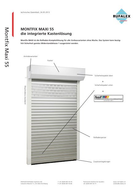 Montfix Maxi 55 - Rufalex Rollladen-Systeme AG