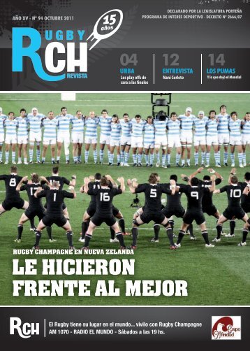 Link a la Revista RCH de Octubre 2011 â N 94 - Rugby Champagne ...