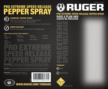 PRO EXTREME SPEED RELEASE PEPPER SPRAY - Ruger