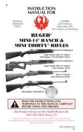 Instruction Manual - Ruger