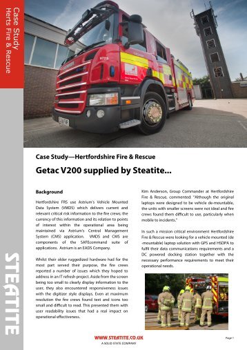 Download Hertfordshire Fire and Rescue Services Case Study PDF