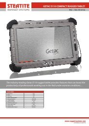 Getac E110 Datasheet - Steatite Rugged Systems