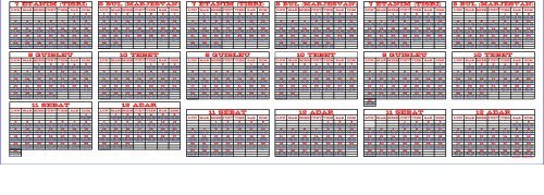 CALENDARIO BÍBLICO DE LOS ULTIMOS 14 AÑOS