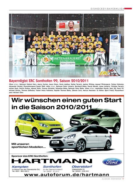 ASR Sport Ausgabe Oktober 2010 - Allgäu Sport Report