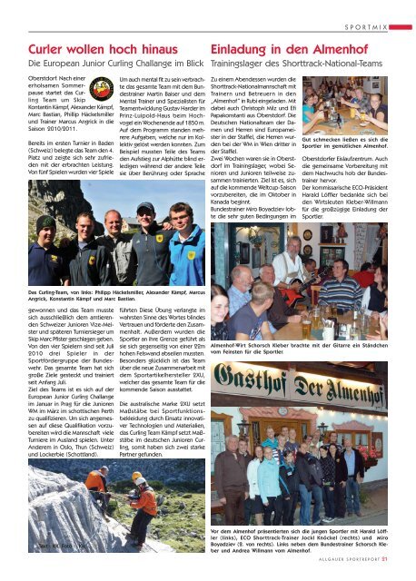 ASR Sport Ausgabe Oktober 2010 - Allgäu Sport Report