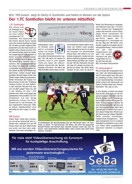 ASR Sport Ausgabe Oktober 2010 - Allgäu Sport Report