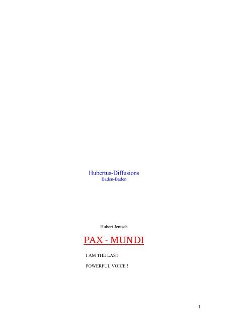Pax Mundi Rumba Imensity De