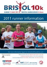 2011 runner information - Bristol Half Marathon