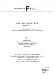 Presse-Informationen 2012-13 - Rundfunkchor Berlin