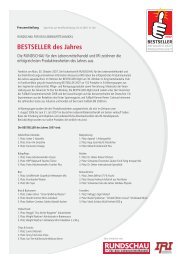 BESTSELLER des Jahres - RUNDSCHAU fÃ¼r den Lebensmittelhandel