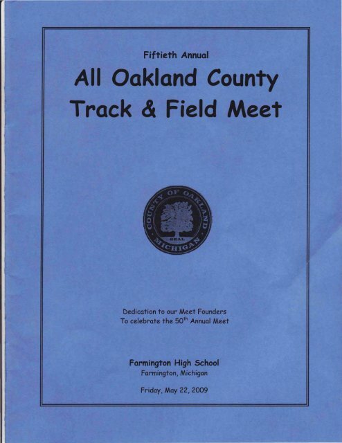 All Oakland County Track & Field Meet - RunMichigan.com