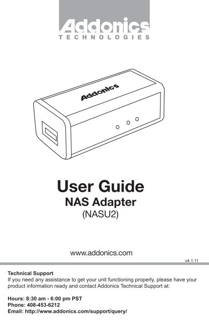 User Guide NAS Adapter - Addonics