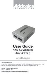 User Guide NAS 4.0 Adapter - Addonics