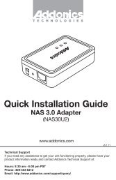 Quick Installation Guide NAS 3.0 Adapter - Addonics