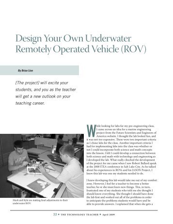 Design Your Own Underwater Remotely Operated Vehicle (ROV)