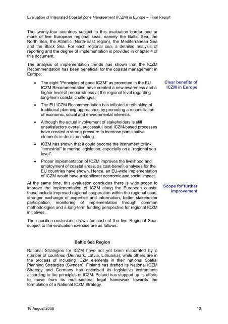 Evaluation of Integrated Coastal Zone Management (ICZM) in ...