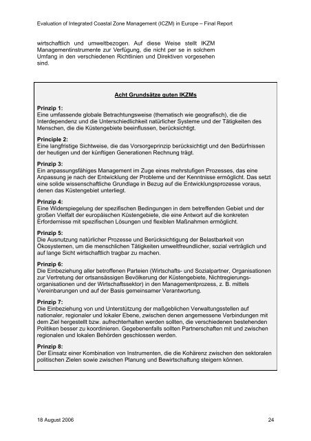 Evaluation of Integrated Coastal Zone Management (ICZM) in ...