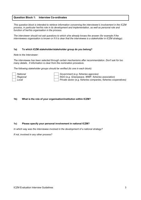 Evaluation of Integrated Coastal Zone Management (ICZM) in ...