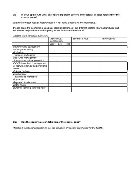 Evaluation of Integrated Coastal Zone Management (ICZM) in ...