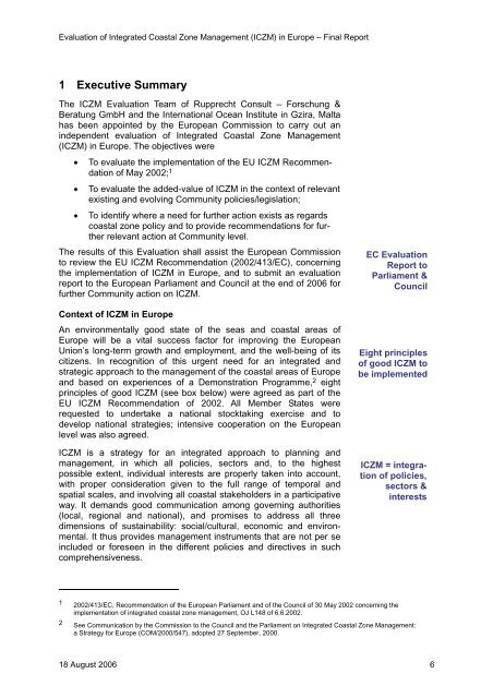 Evaluation of Integrated Coastal Zone Management (ICZM) in ...