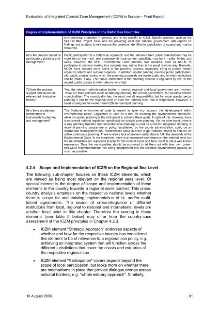 Evaluation of Integrated Coastal Zone Management (ICZM) in ...