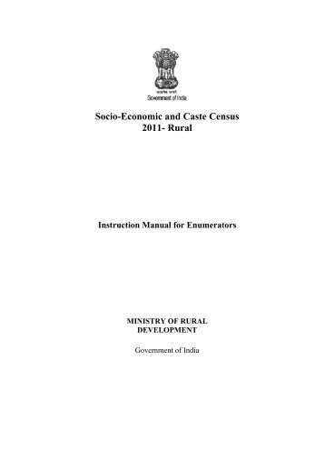 Socio-Economic and Caste Census 2011- Rural - Commissionerate ...