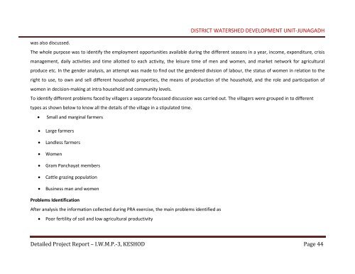 IWMPâ3, KESHOD - Commissionerate of Rural Development ...