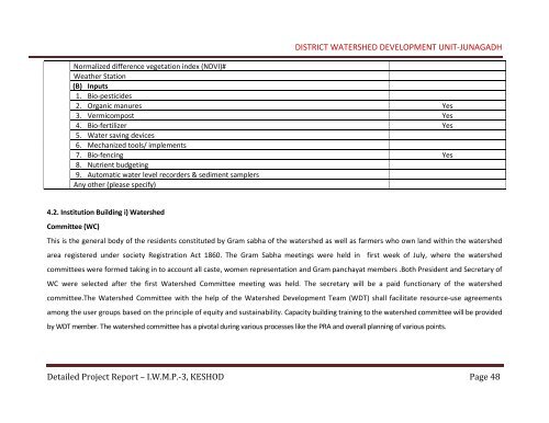 IWMPâ3, KESHOD - Commissionerate of Rural Development ...