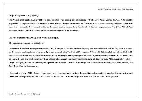 Detailed Project Report - Commissionerate of Rural Development ...