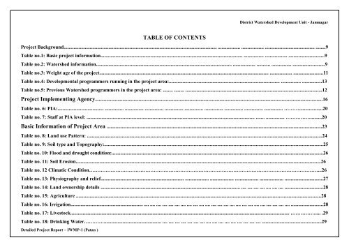 Detailed Project Report - Commissionerate of Rural Development ...