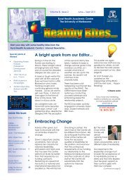 RHAC Newsletter: Healthy Bites June-Sept 2011 - School of Rural ...