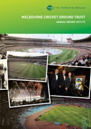 2011/12 MCG Trust Annual Report - Melbourne Cricket Ground