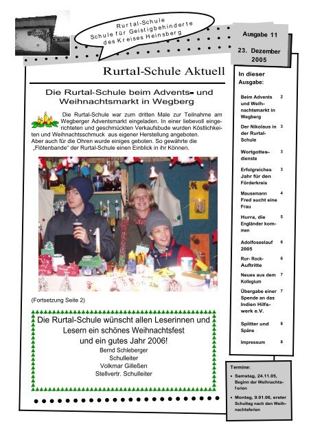 11. Ausgabe der Schulzeitung.pub - Rurtal-Schule