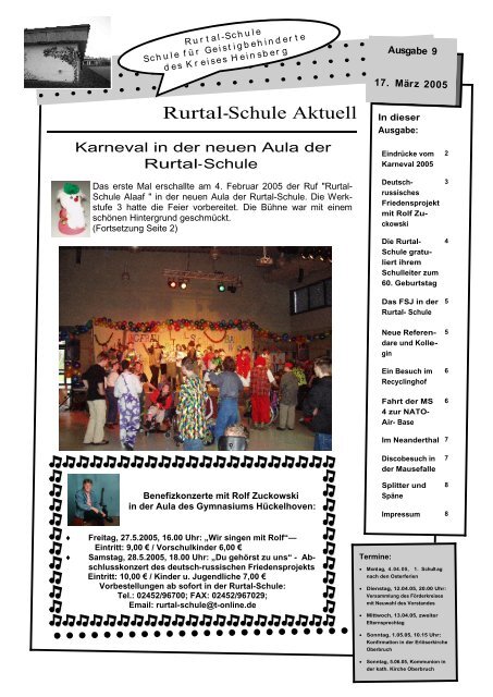 9. Ausgabe der Schulzeitung.pub - Rurtal-Schule
