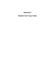 Appendix F Detailed Cover Type Tables - USDA Rural Development