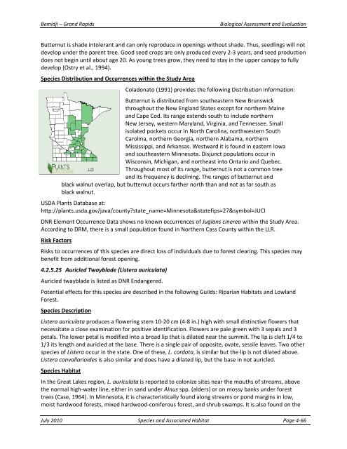 Appendix F Detailed Cover Type Tables - USDA Rural Development