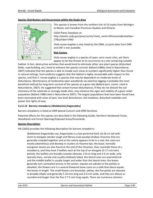 Appendix F Detailed Cover Type Tables - USDA Rural Development