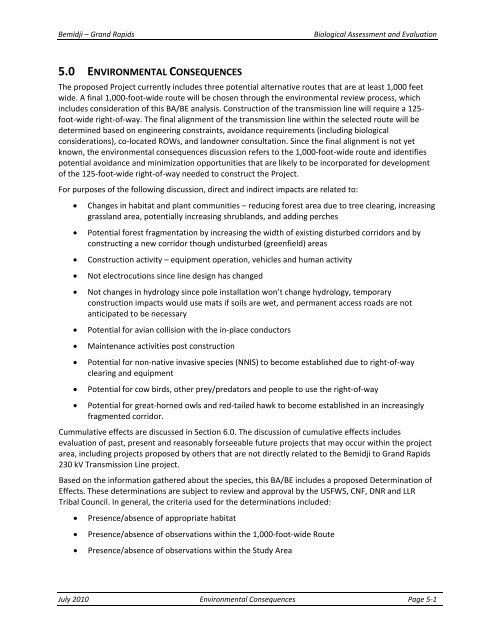 Appendix F Detailed Cover Type Tables - USDA Rural Development