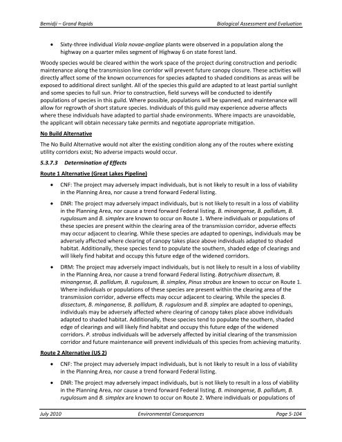 Appendix F Detailed Cover Type Tables - USDA Rural Development