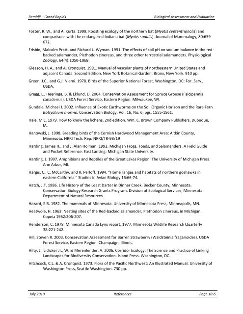 Appendix F Detailed Cover Type Tables - USDA Rural Development