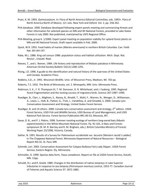 Appendix F Detailed Cover Type Tables - USDA Rural Development