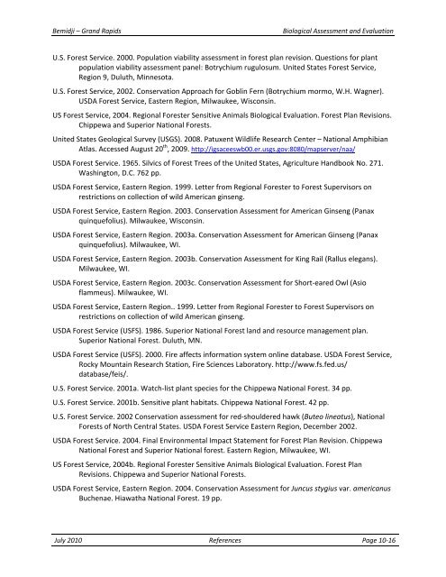 Appendix F Detailed Cover Type Tables - USDA Rural Development