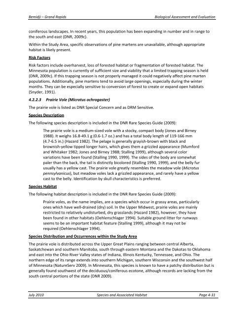 Appendix F Detailed Cover Type Tables - USDA Rural Development