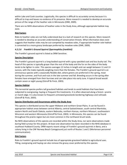 Appendix F Detailed Cover Type Tables - USDA Rural Development