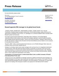 Russell appoints fifth manager to its global bond funds