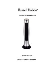 instructions/warranty model: rtf35r russell hobbs tower fan