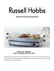 User manual - Russell Hobbs