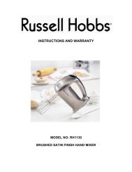 User manual - Russell Hobbs